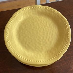 Set of 10, 10-inch melamine yellow plates. Tommy Bahama. Like new